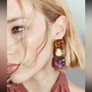 Crystal drop earrings M245